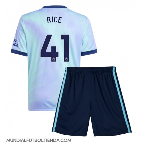 Camiseta Arsenal Declan Rice #41 Tercera Equipación Replica 2024-25 para niños mangas cortas (+ Pantalones cortos)